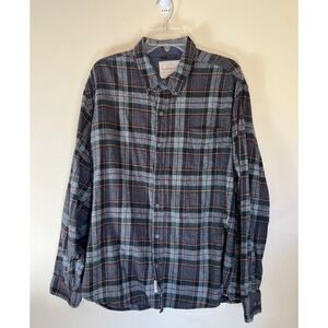Weatherproof Vintage Mens Plaid Flannel Long Sleeve‎ Button Up Shirt XXL